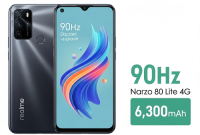ریلمی نارزو ۸۰ لایت 4G با نمایشگر ۹۰ هرتزی و باتری ۶۳۰۰ میلی‌آمپر ساعتی از راه رسید